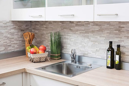 Mosaic RECT Travertin GRIS PERLE — 275×298mm
