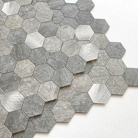 Mosaic Losange GRIS Brossé — 296×298mm