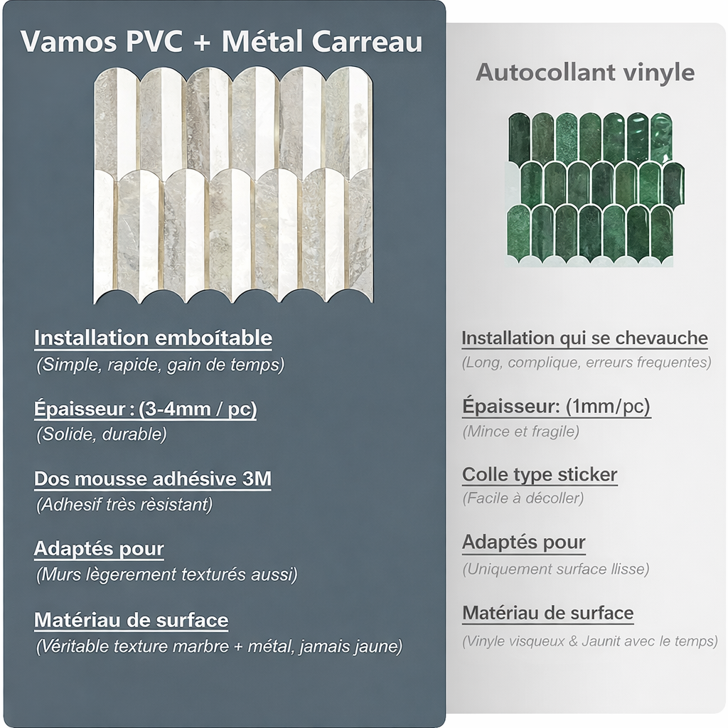 Mosaic Eventail Allongé BLANC ROSE Or/Marbré — 266×300mm