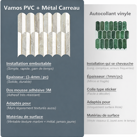 Mosaic Eventail Allongé BLANC ROSE Or/Marbré — 266×300mm