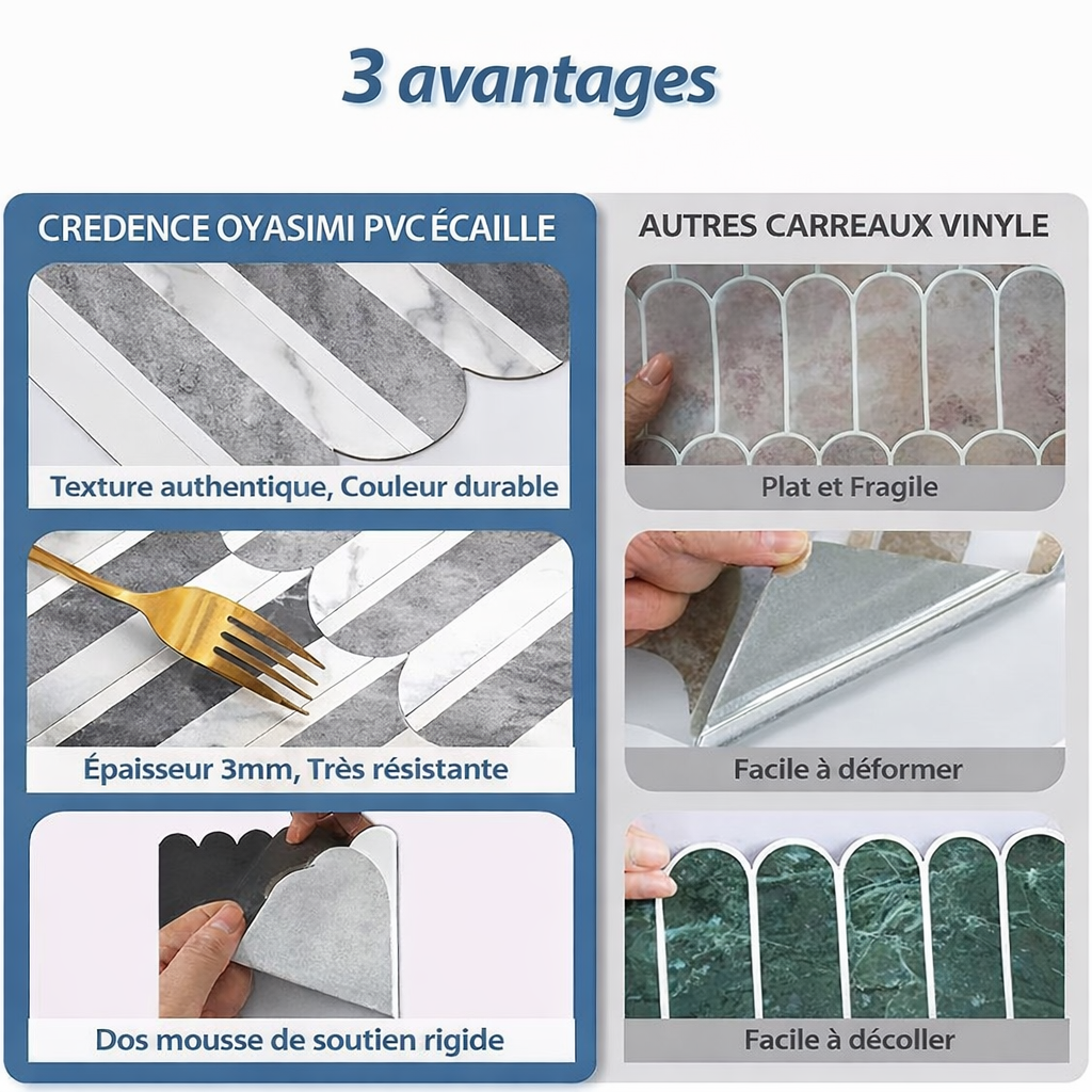 Mosaic Eventail Allongé GRIS Argent/Marbré — 265×303mm