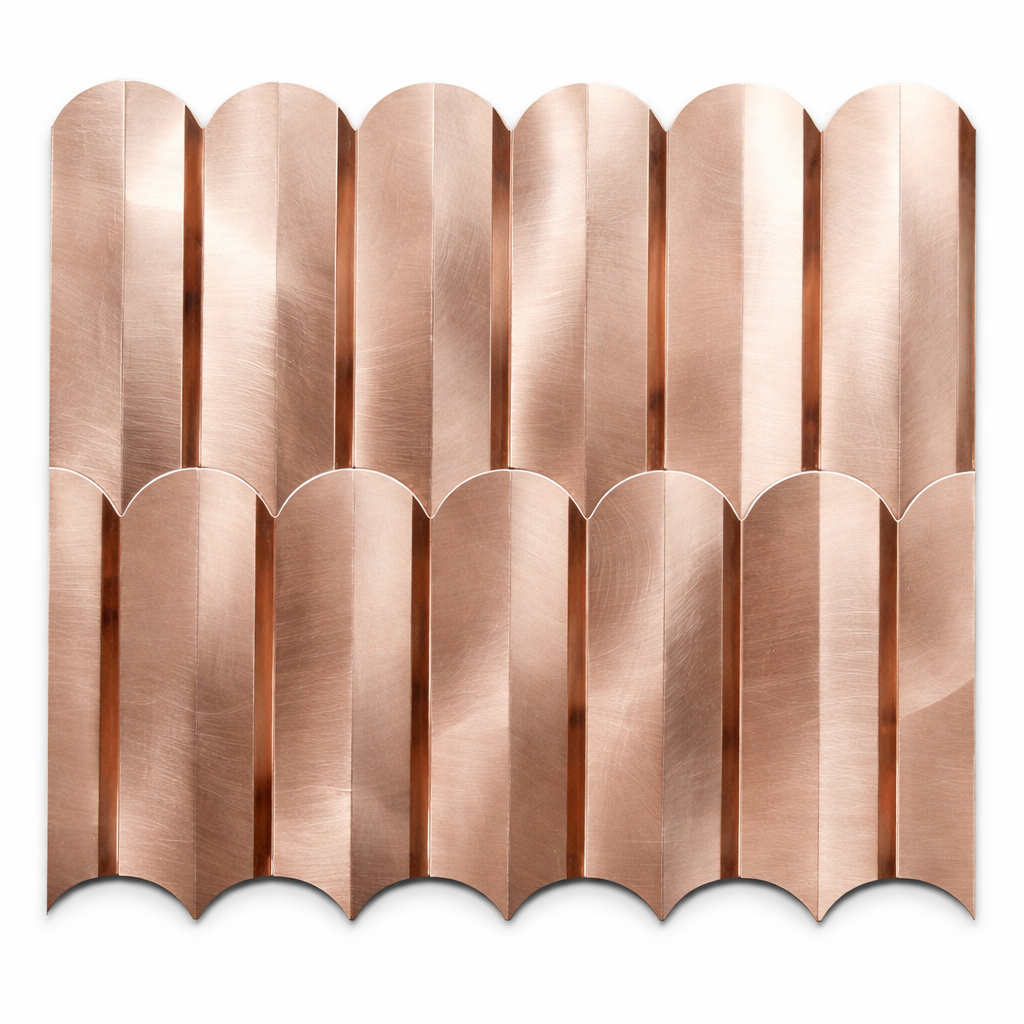 Mosaic Eventail Allongé ROSE OR ROSE — 266×300mm
