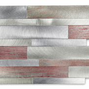 Mosaic Rectangle Argent/Rose — 296×298mm