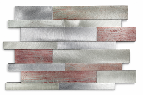 Mosaic Rectangle Argent/Rose — 296×298mm