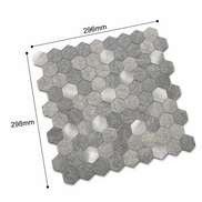 Mosaic Losange GRIS Brossé — 296×298mm