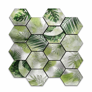 Mosaic Hexagone Feuille Garden — 255×292mm