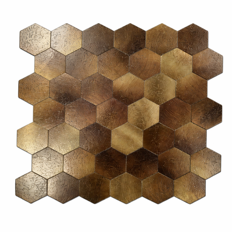 Mosaic MINI Hexagone Marron / NOIR — 288×292mm