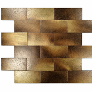 Mosaic RECT Degradé Marron / NOIR — 288×294mm