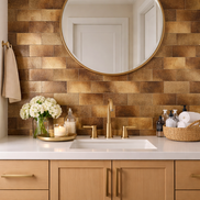 Mosaic RECT Degradé Marron / NOIR — 288×294mm