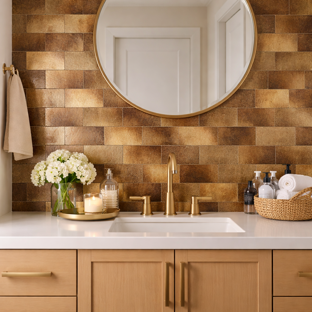 Mosaic RECT Degradé Marron / NOIR — 288×294mm