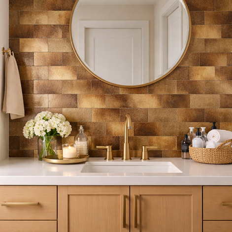Mosaic RECT Degradé Marron / NOIR — 288×294mm