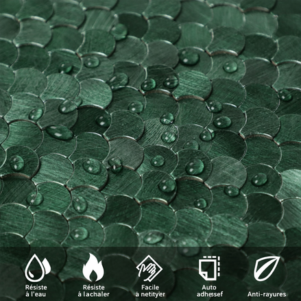 Mosaic MINI Ecaille VERT Brossé — 288×298mm
