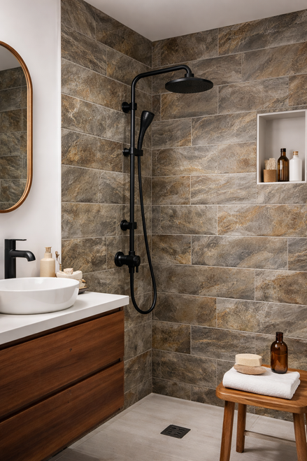 Mosaic RECT Ardoise GRIS — 304×304mm