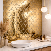 Mosaic Ecaille OR Miroir / Brossé — 290×296mm