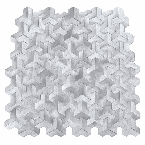 Mosaic MINI Chevron Y Argent — 303×280mm