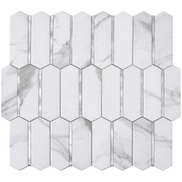 Mosaic Hexagone Allongé Contour Argent — 277×273mm