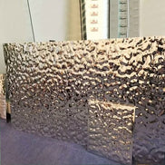 OXIDE Panneau Ondulé En Bois Composite - Or 122×244cm