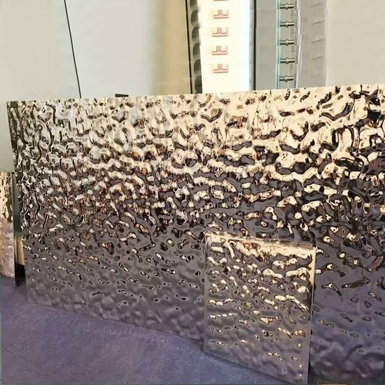 OXIDE Panneau Ondulé En Bois Composite - Or 122×244cm
