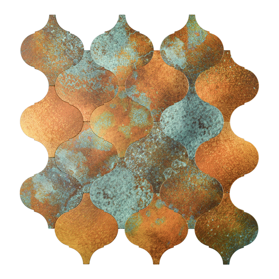 Mosaic Arabesque OCEAN DE Cuivre — 252×256mm