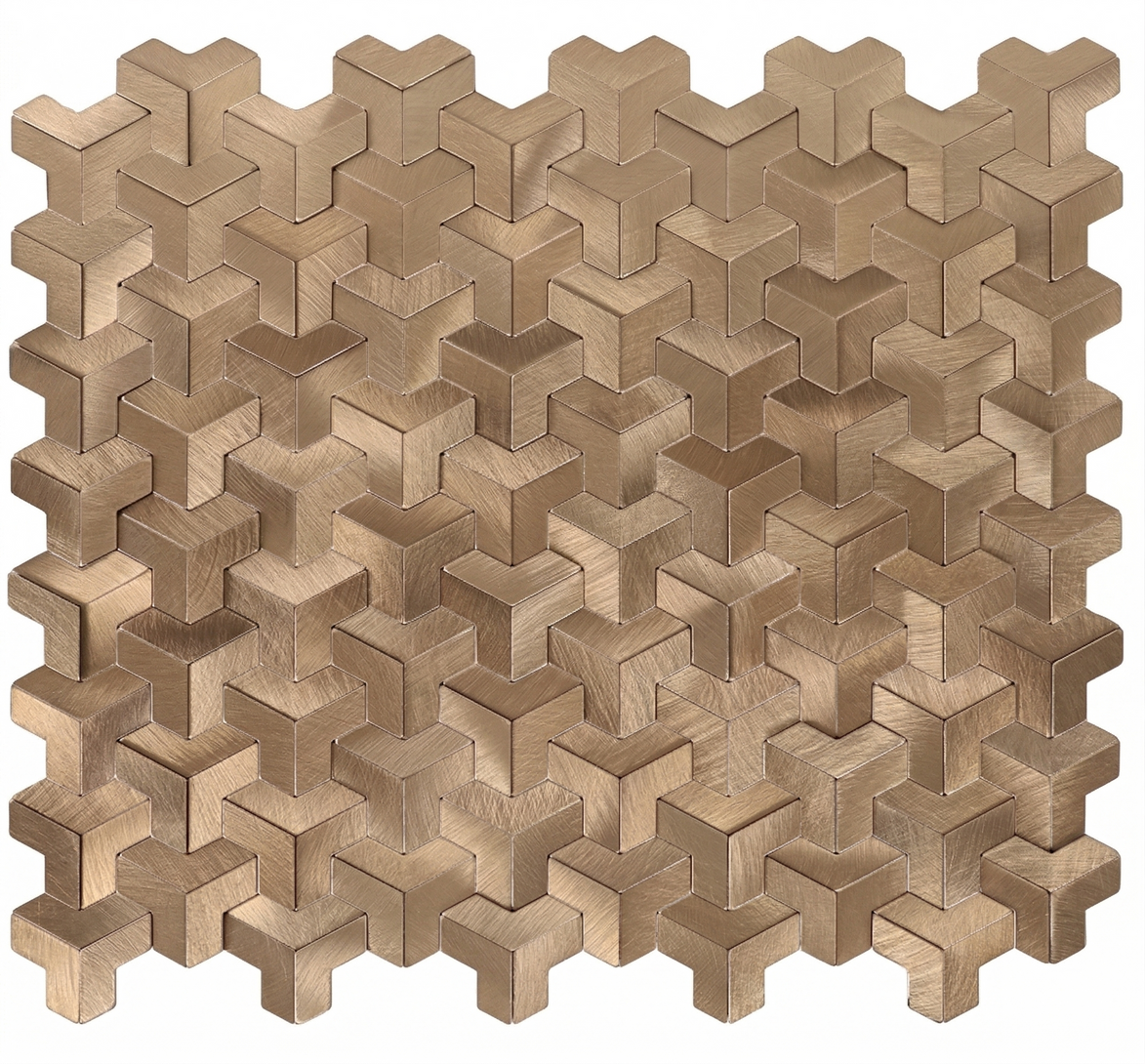 Mosaic MINI Chevron Y Cuivre — 303×280mm