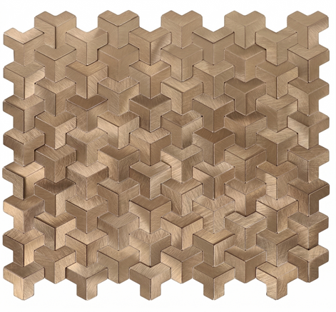 Mosaic MINI Chevron Y Cuivre — 303×280mm
