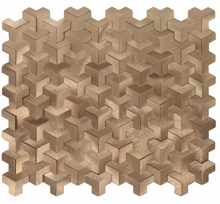 Mosaic MINI Chevron Y Cuivre — 303×280mm