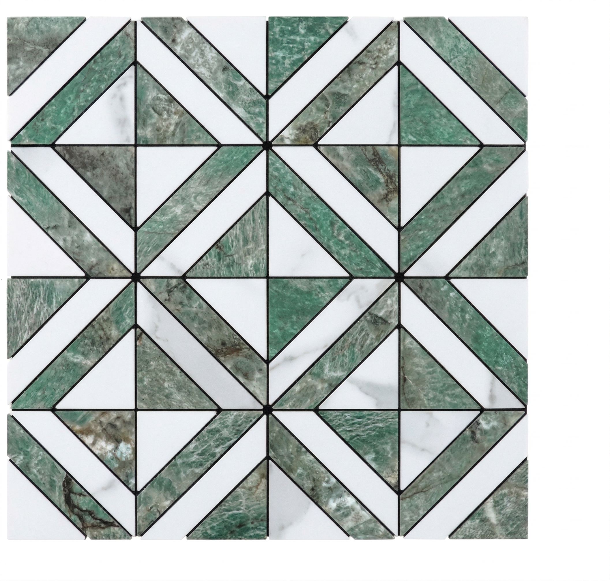 Mosaic Triangle VERT / Marbre — 300×300mm