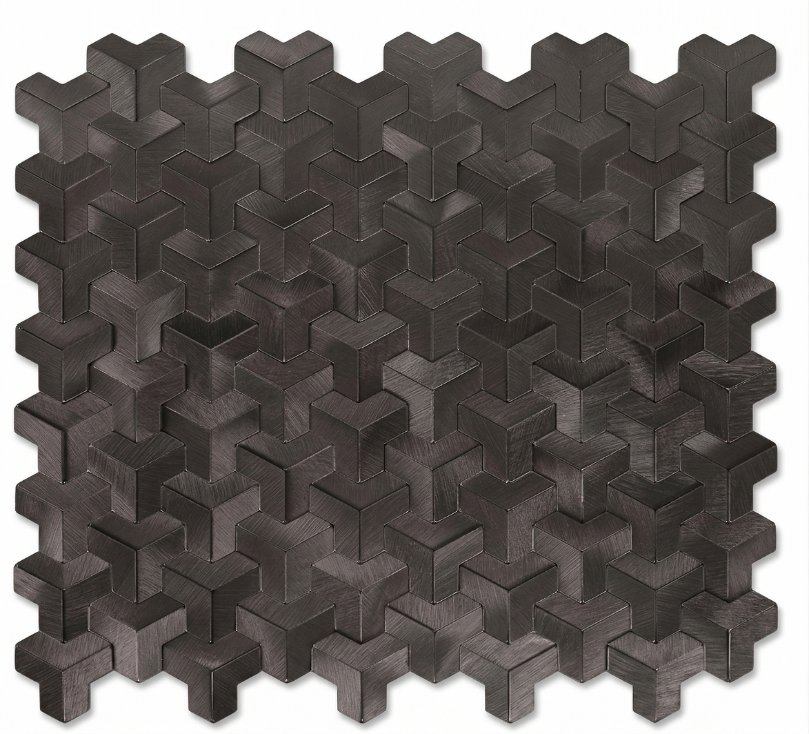 Mosaic MINI Chevron Y NOIR — 303×280mm