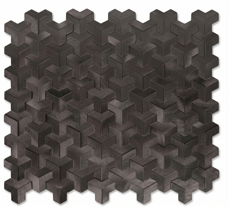 Mosaic MINI Chevron Y NOIR — 303×280mm