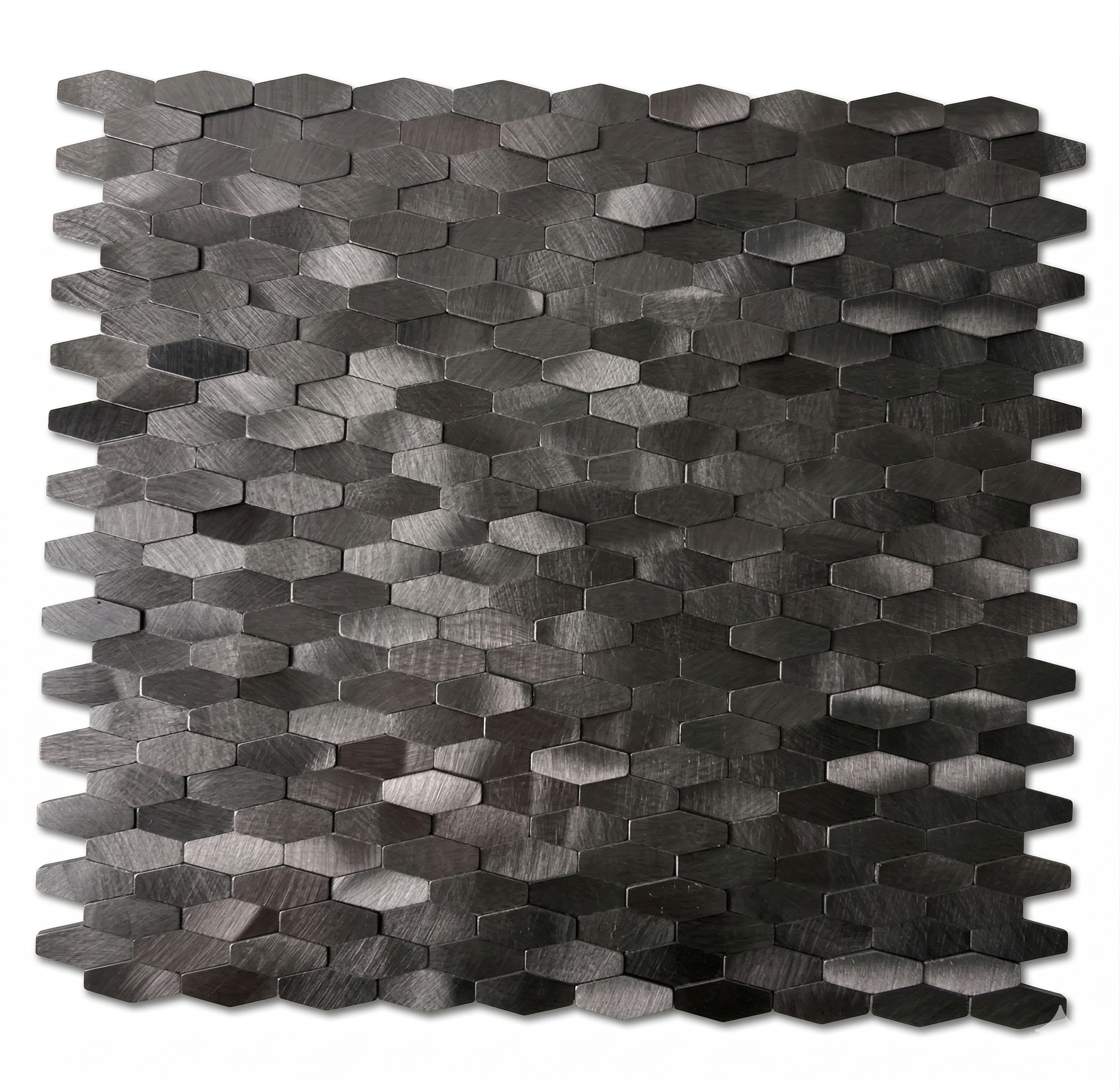 Mosaic Pentagone METAL Anthracite — 300×310mm