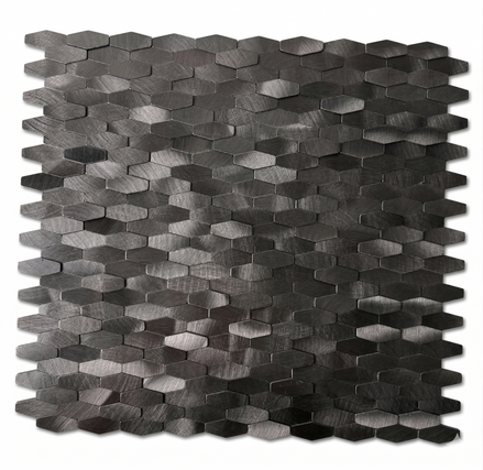 Mosaic Pentagone METAL Anthracite — 300×310mm