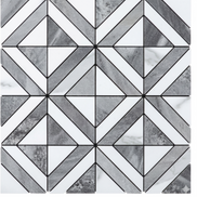 Mosaic Triangle GRIS / Marbre — 300×300mm