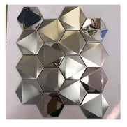 Mosaic HEXA 3D METAL Argent — 265×307mm