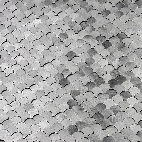 Mosaic MINI Ecaille Argent Brossé — 288×298mm