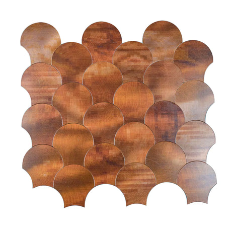 Mosaic Ecaille Marron — 268×303mm