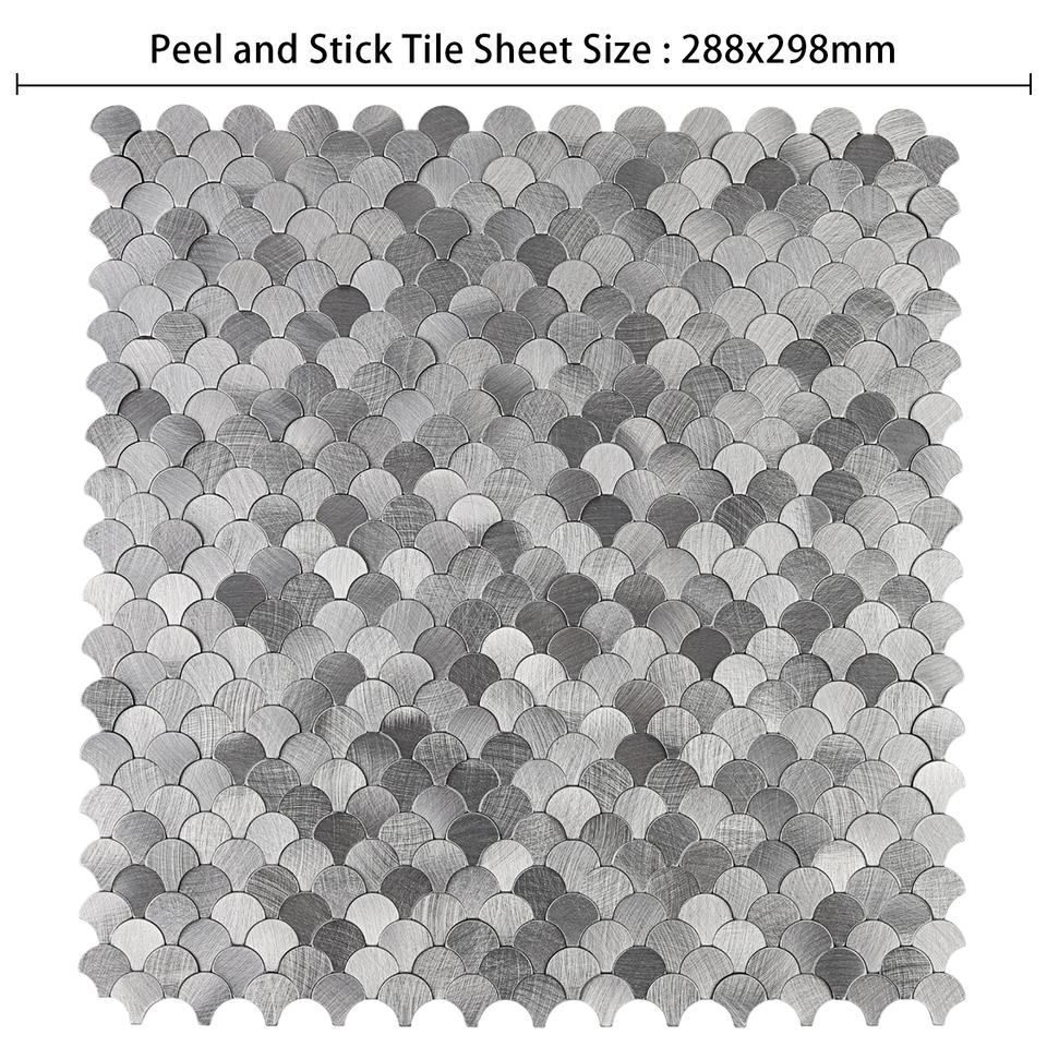 Mosaic MINI Ecaille Argent Brossé — 288×298mm