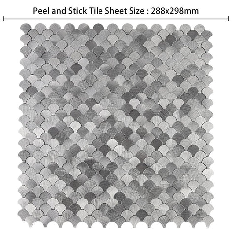 Mosaic MINI Ecaille Argent Brossé — 288×298mm