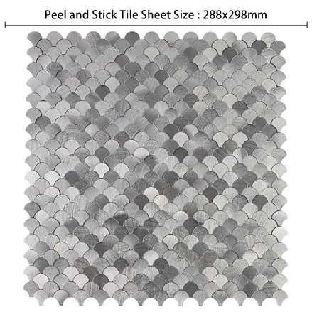 Mosaic MINI Ecaille Argent Brossé — 288×298mm