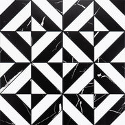 Mosaic Triangle NOIR / Marbre — 300×300mm