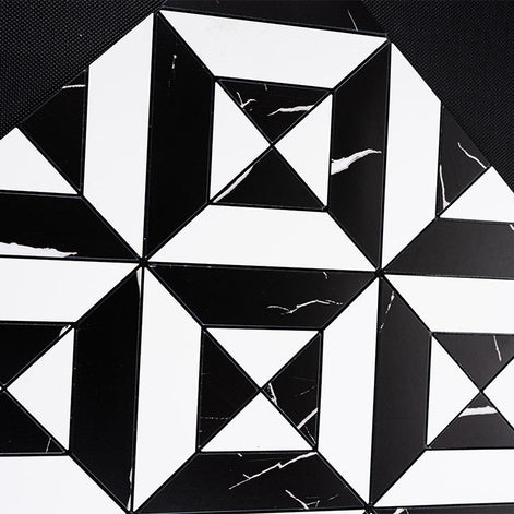 Mosaic Triangle NOIR / Marbre — 300×300mm