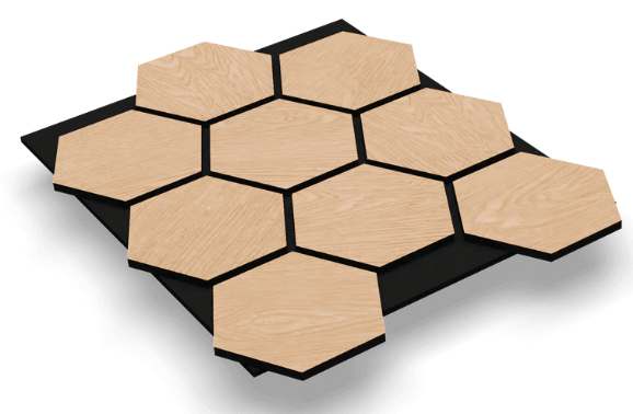 Panneau acoustique HDF Sonea Hexa — 80×65,5cm
