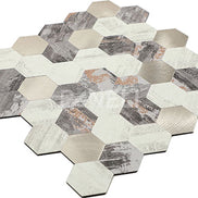 Mosaic MINI HEXA Blanc/Argent — 290×285mm