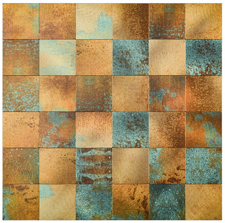 Mosaic CARRE OCEAN DE Cuivre — 305×305mm