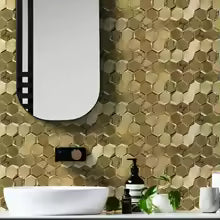 Mosaic Hexagone OR / Miroir — 264×304mm