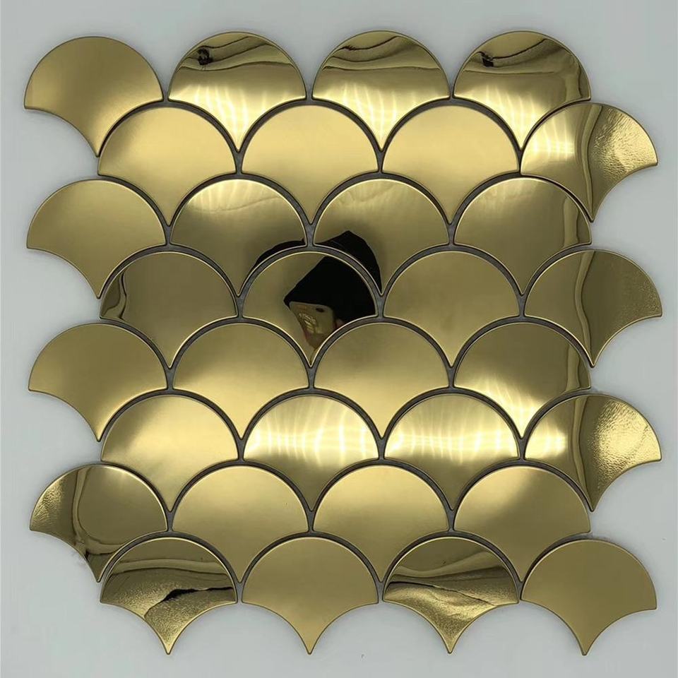Mosaic Ecaille OR Miroir / Brossé — 290×296mm