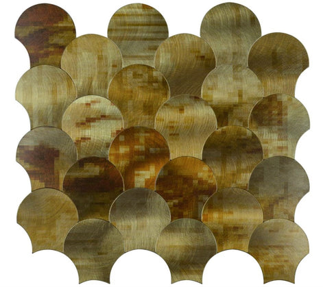 Mosaic Ecaille VERT Foncé — 268×303mm