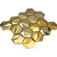 Mosaic HEXA 3D METAL OR — 265×307mm