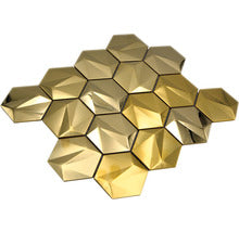 Mosaic HEXA 3D METAL OR — 265×307mm
