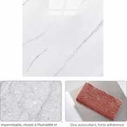 AUREA Autocollant Mural 22 Fils - 6222-Blanc 120×300cm
