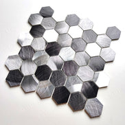 Mosaic MINI HEXA Gris/Argent/Noir — 290×285mm